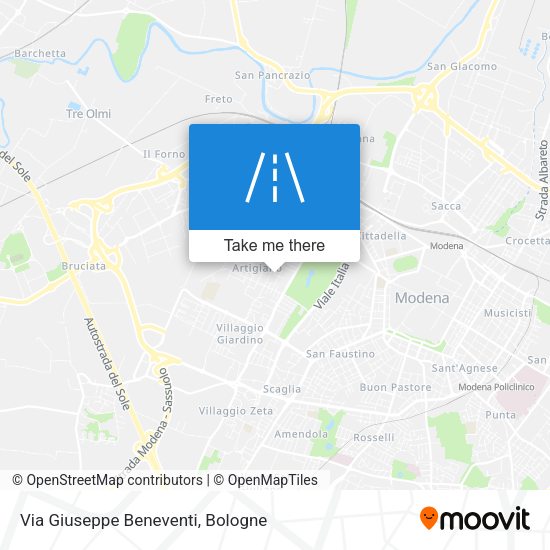 Via Giuseppe Beneventi map