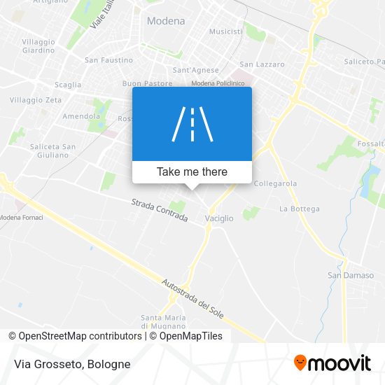 Via Grosseto map