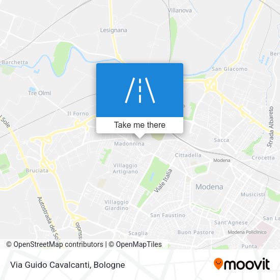 Via Guido Cavalcanti map