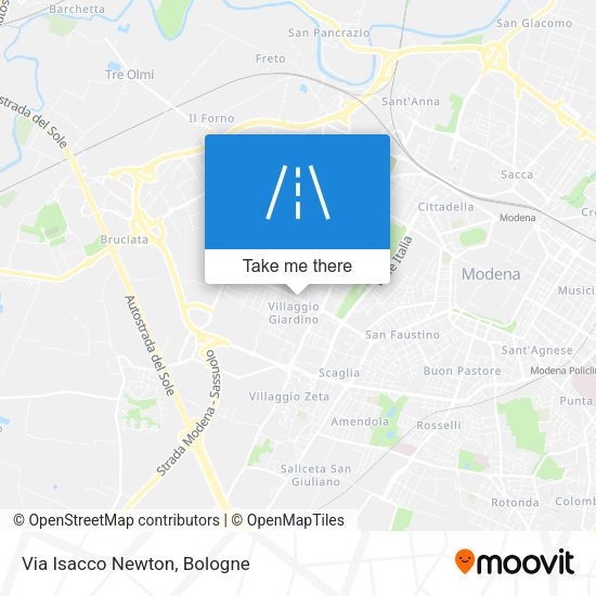 Via Isacco Newton map