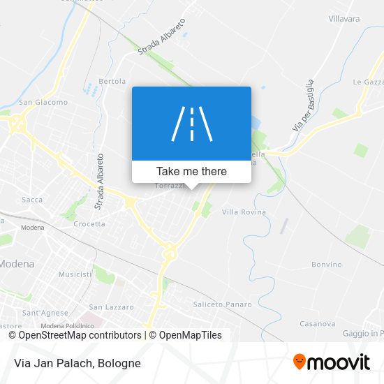 Via Jan Palach map