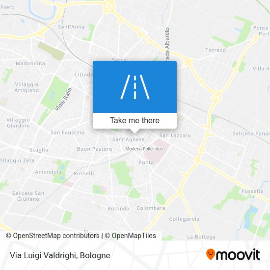 Via Luigi Valdrighi map