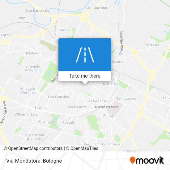 Via Mondatora map