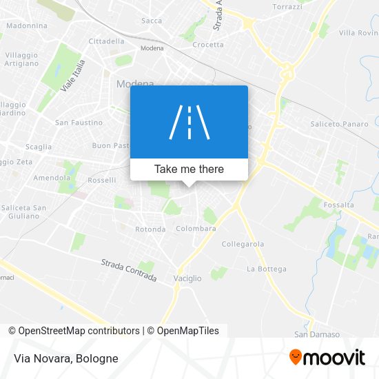 Via Novara map