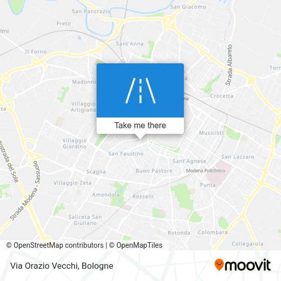 Via Orazio Vecchi map