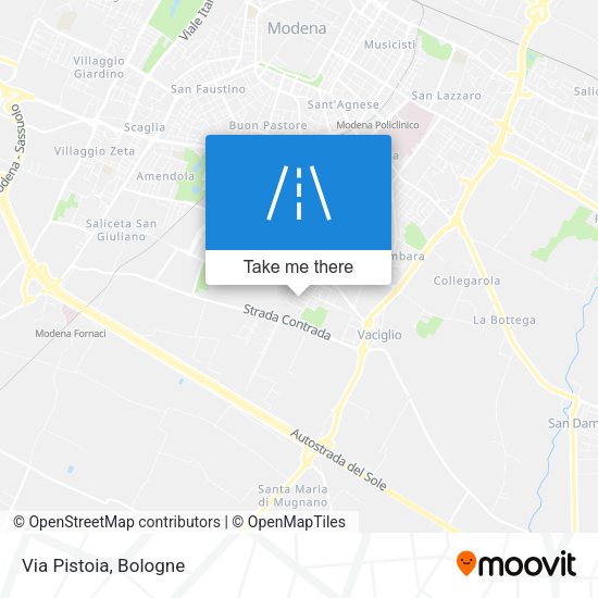 Via Pistoia map