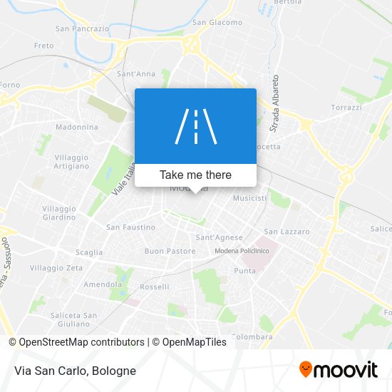 Via San Carlo map