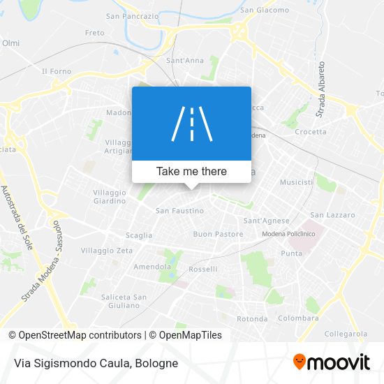 Via Sigismondo Caula map