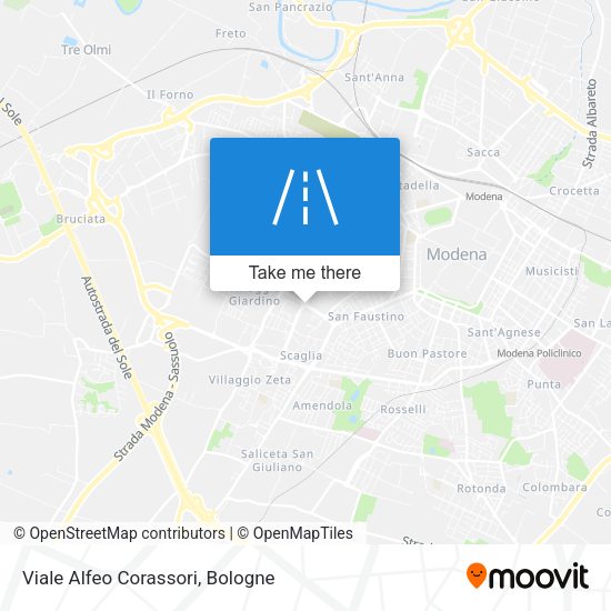 Viale Alfeo Corassori map