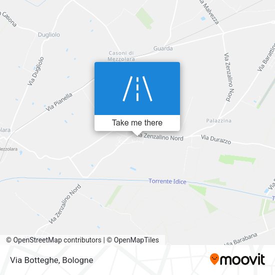 Via Botteghe map