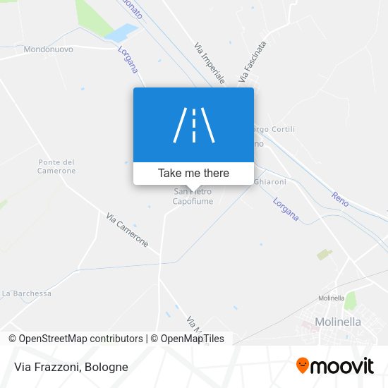 Via Frazzoni map
