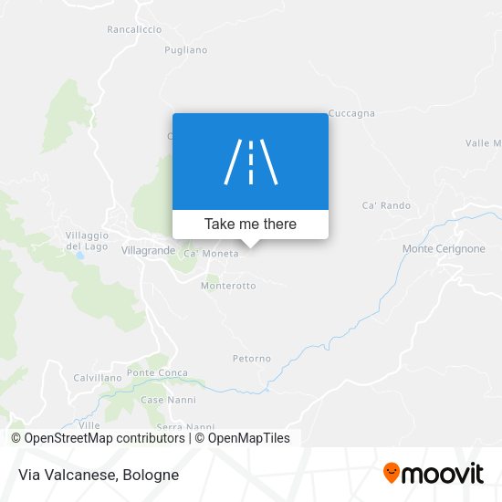 Via Valcanese map