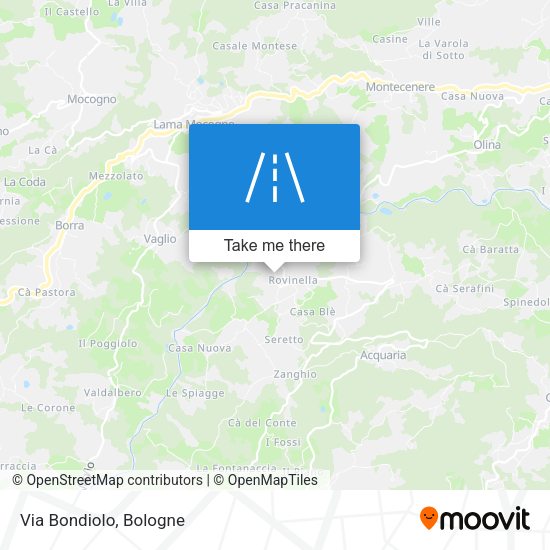 Via Bondiolo map