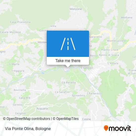 Via Ponte Olina map