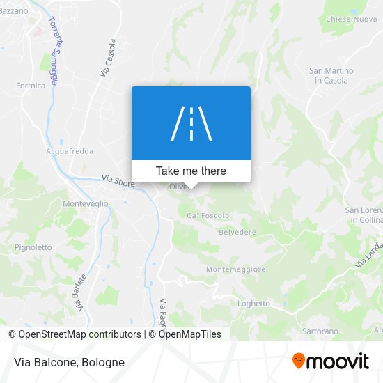 Via Balcone map