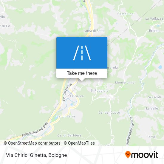 Via Chirici Ginetta map