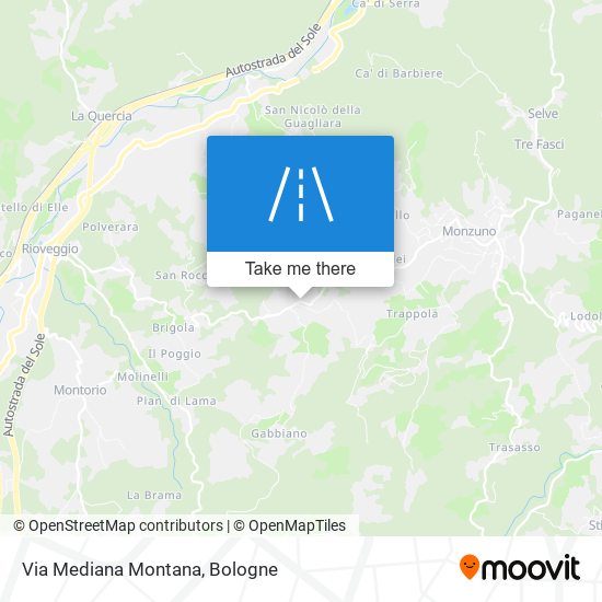 Via Mediana Montana map