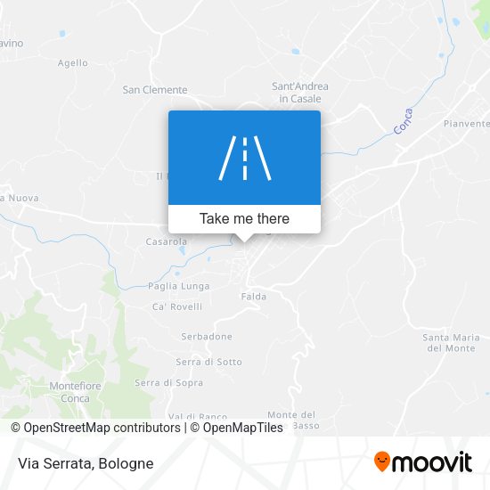 Via Serrata map