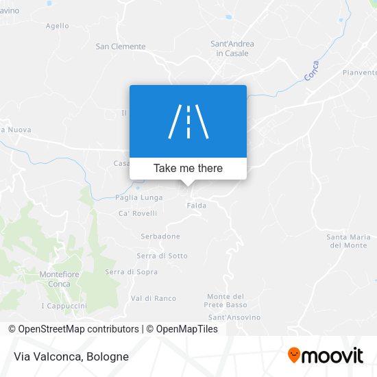 Via Valconca map