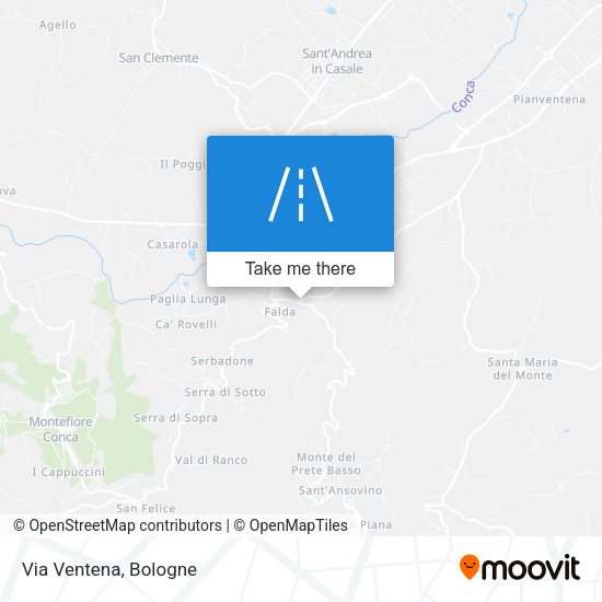 Via Ventena map