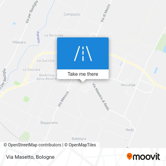Via Masetto map
