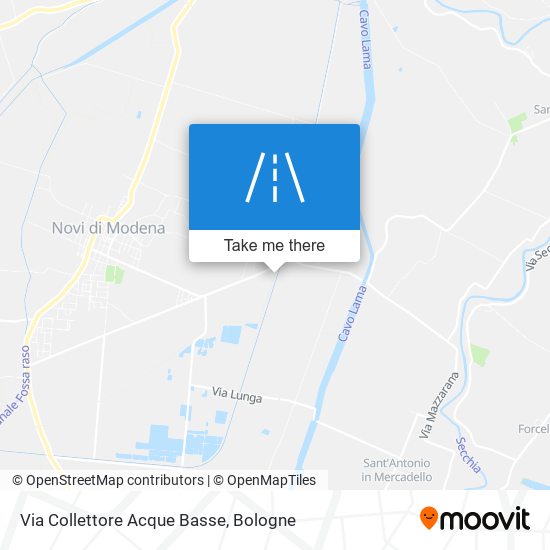 Via Collettore Acque Basse map
