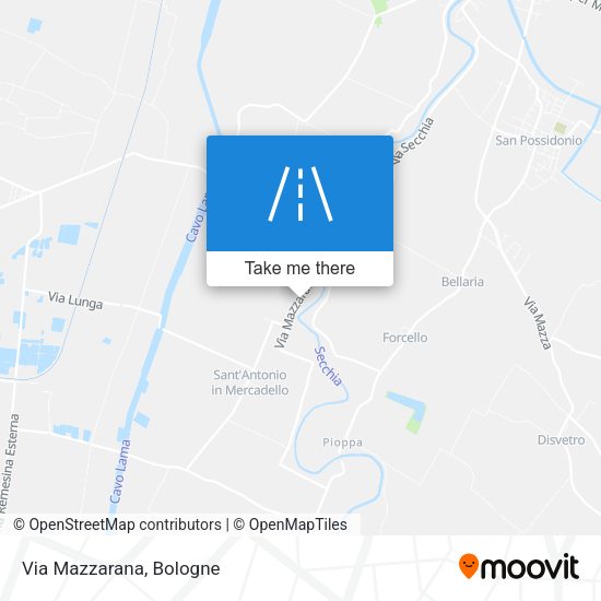 Via Mazzarana map