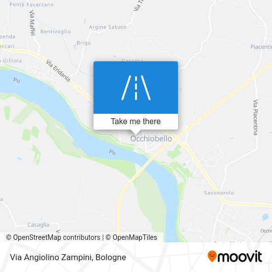 Via Angiolino Zampini map