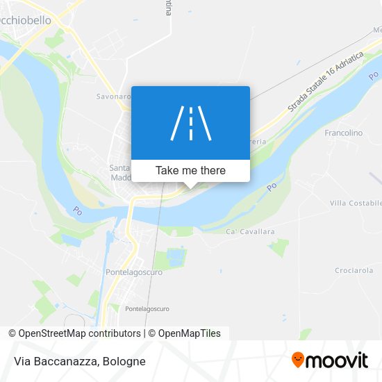 Via Baccanazza map