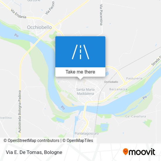 Via E. De Tomas map