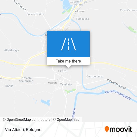 Via Albieri map