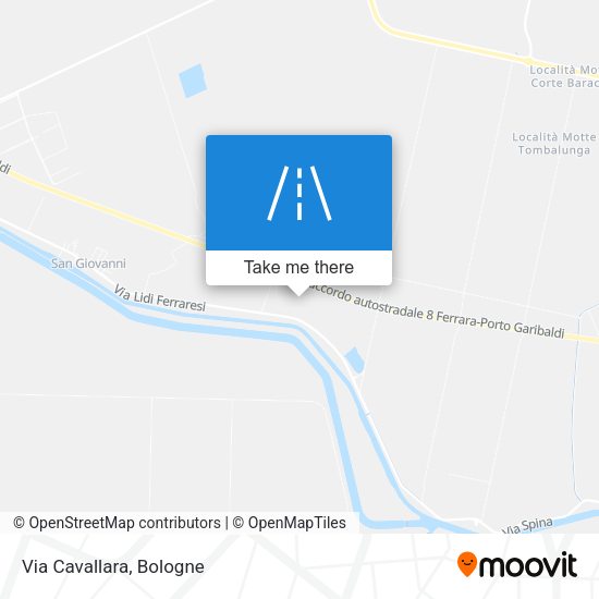 Via Cavallara map