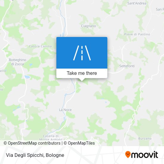 Via Degli Spicchi map
