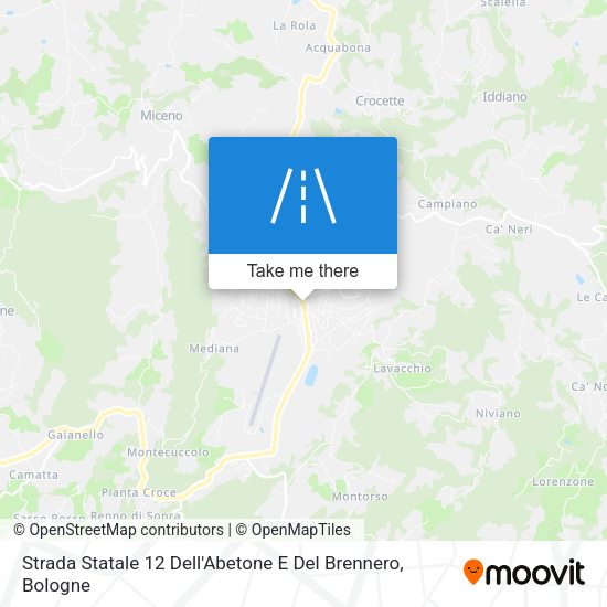 Strada Statale 12 Dell'Abetone E Del Brennero map