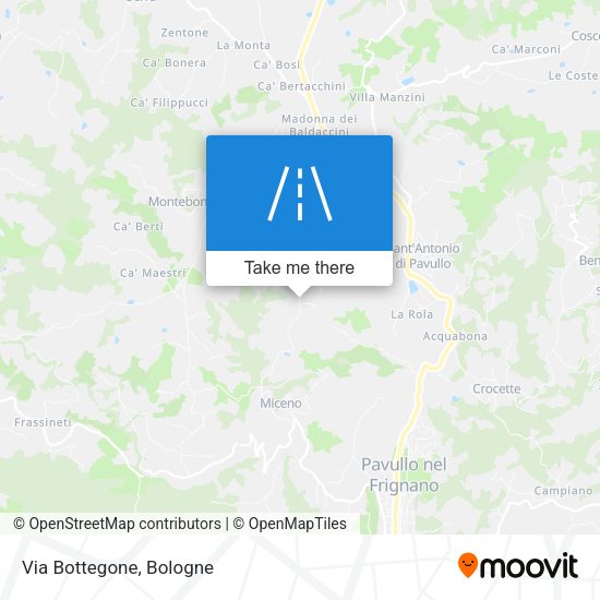 Via Bottegone map