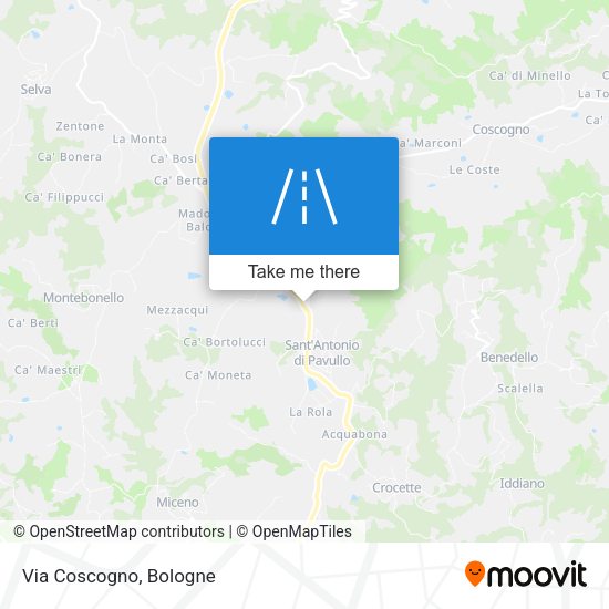 Via Coscogno map