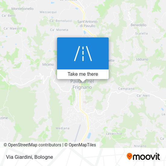 Via Giardini map