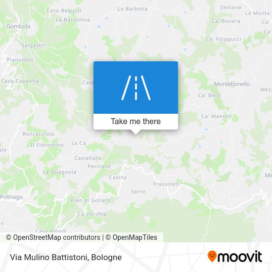 Via Mulino Battistoni map