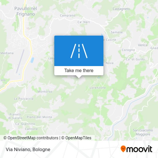 Via Niviano map