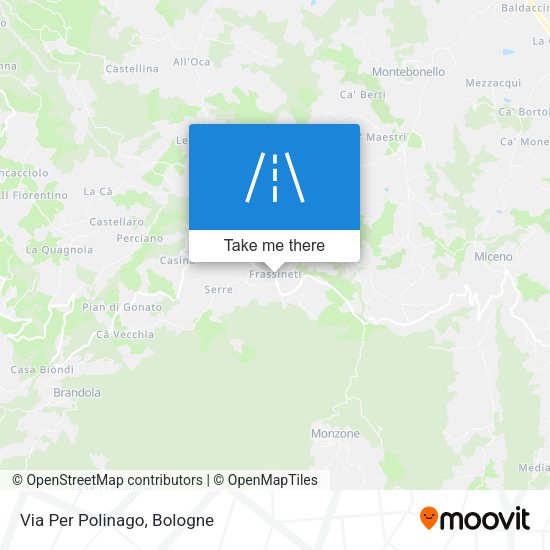 Via Per Polinago map