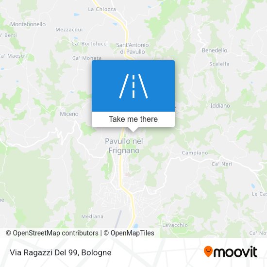 Via Ragazzi Del 99 map