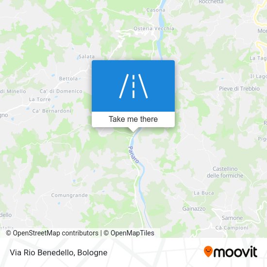 Via Rio Benedello map