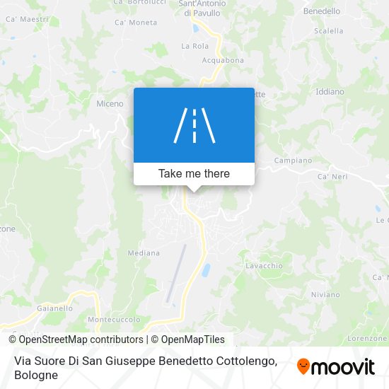 Via Suore Di San Giuseppe Benedetto Cottolengo map