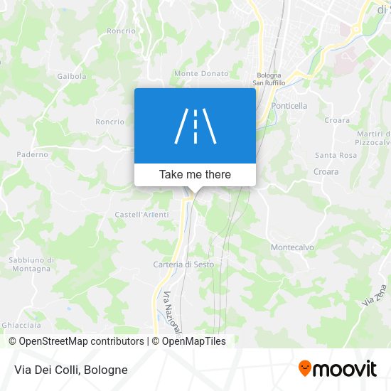 Via Dei Colli map