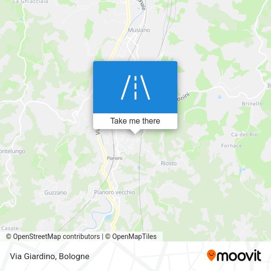 Via Giardino map
