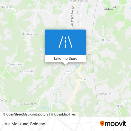 Via Monzuno map
