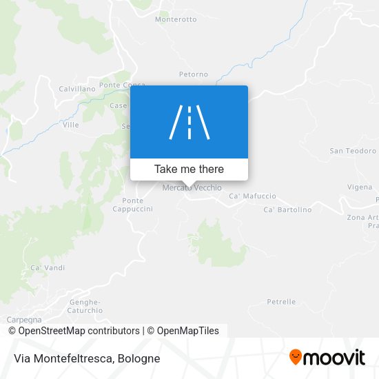 Via Montefeltresca map