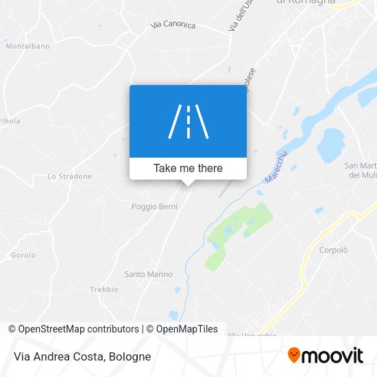 Via Andrea Costa map