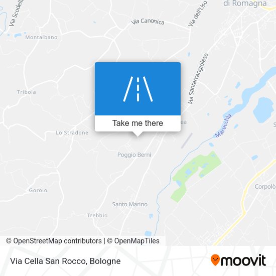Via Cella San Rocco map