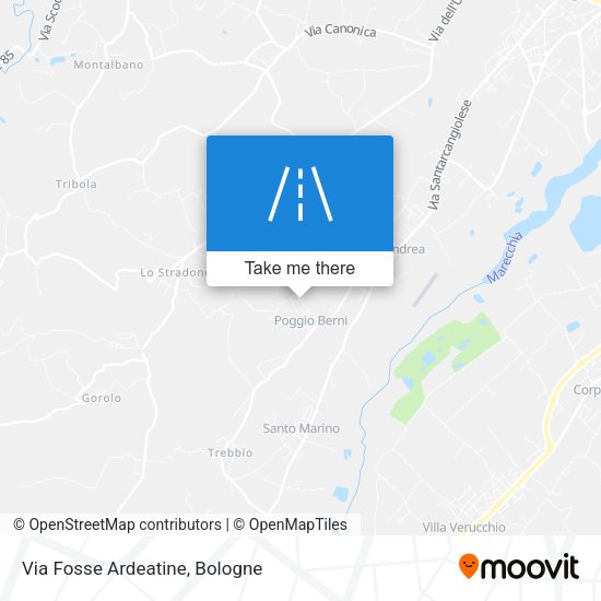 Via Fosse Ardeatine map